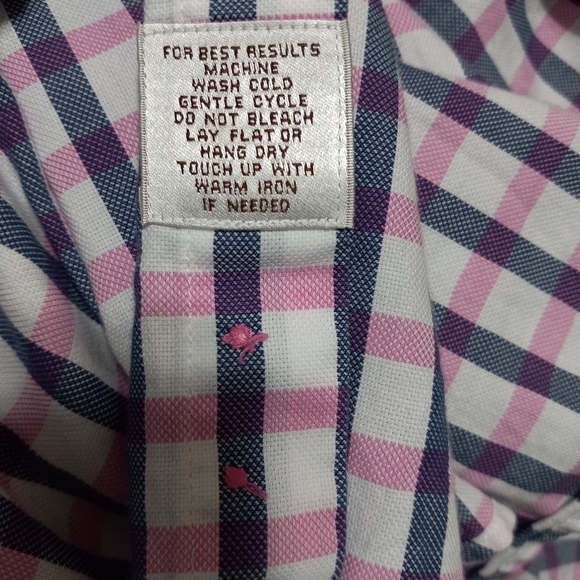 Peter Millar 4XT Mens Cotton Long Sleeved Pocketed Button Down Checked Shirt - Picture 11 of 11